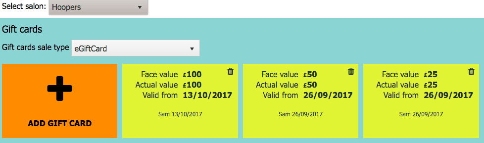 How to add an eGiftCard on Salon iQ